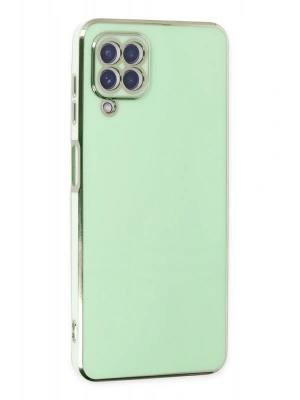 Newface Samsung Galaxy A12 Kılıf Volet Silikon - Açık Yeşil
