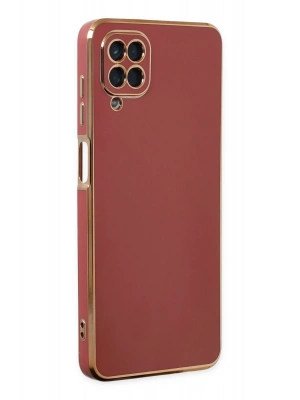 Newface Samsung Galaxy A12 Kılıf Volet Silikon - Kırmızı