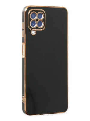 Newface Samsung Galaxy A12 Kılıf Volet Silikon - Siyah