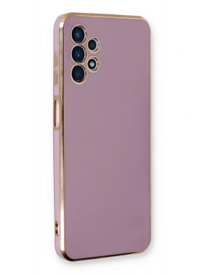 Newface Samsung Galaxy A13 4G Kılıf Volet Silikon - Mor