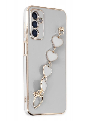 Newface Samsung Galaxy A14 4G Kılıf Esila Silikon - Beyaz