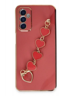 Newface Samsung Galaxy A14 4G Kılıf Esila Silikon - Kırmızı