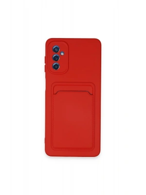 Newface Samsung Galaxy A14 4G Kılıf Kelvin Kartvizitli Silikon - Kırmızı