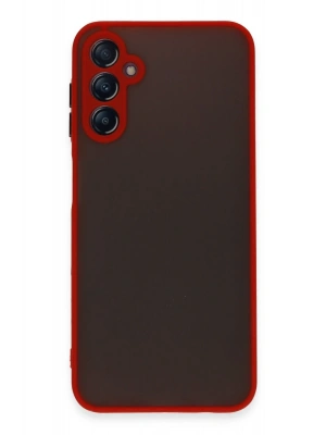Newface Samsung Galaxy A14 4G Kılıf Montreal Silikon Kapak - Kırmızı