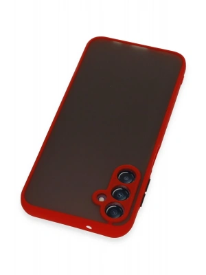 Newface Samsung Galaxy A14 4G Kılıf Montreal Silikon Kapak - Kırmızı