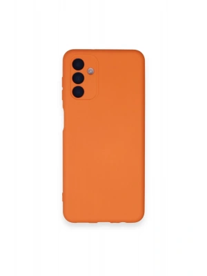 Newface Samsung Galaxy A14 4G Kılıf Nano içi Kadife Silikon - Turuncu