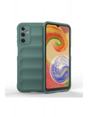 Newface Samsung Galaxy A14 4G Kılıf Optimum Silikon - Koyu Yeşil