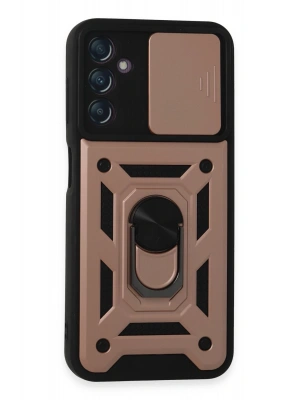 Newface Samsung Galaxy A14 4G Kılıf Pars Lens Yüzüklü Silikon - Rose Gold