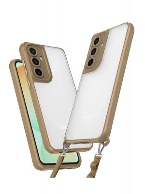 Newface Samsung Galaxy A14 4G Kılıf Penta Silikon Kılıf - Çöl Titanyum