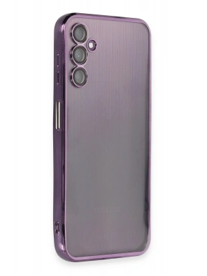 Newface Samsung Galaxy A14 4G Kılıf Razer Lensli Silikon - Mor