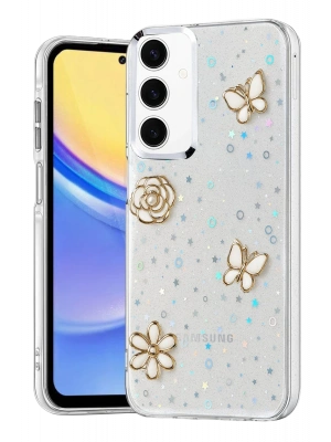 Newface Samsung Galaxy A15 4G Fiyonk Desenli Kapak - Desen 10