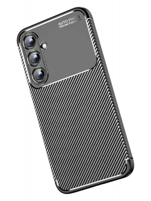 Newface Samsung Galaxy A15 4G Kılıf Auto Focus Karbon Kapak - Siyah