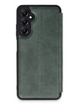 Newface Samsung Galaxy A15 4G Kılıf Flip Cover - Koyu Yeşil