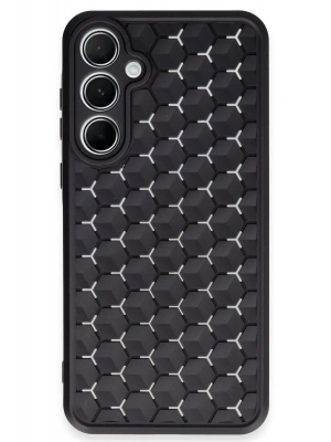 Newface Samsung Galaxy A15 4G Kılıf Petek Silikon Kapak - Siyah