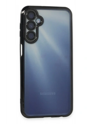 Newface Samsung Galaxy A15 4G Kılıf Razer Lensli Silikon - Siyah