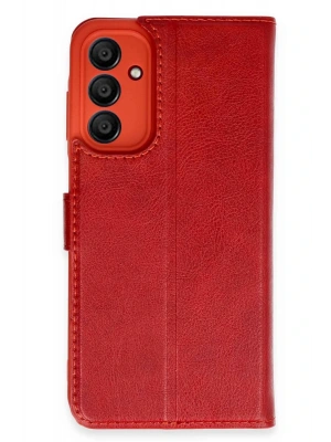 Newface Samsung Galaxy A15 4G Kılıf Trend S Plus Kapaklı Kılıf - Kırmızı