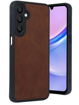 Newface Samsung Galaxy A16 5G Kılıf Aras Deri Kapak - Taba