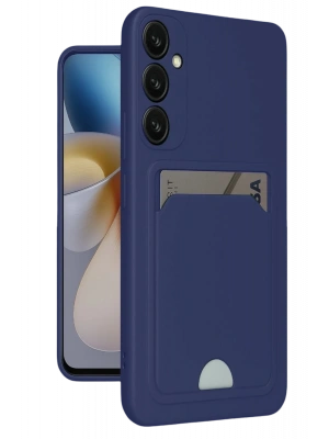 Newface Samsung Galaxy A16 5G Kılıf Kelvin Kartvizitli Silikon - Lacivert