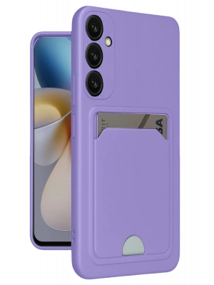 Newface Samsung Galaxy A16 5G Kılıf Kelvin Kartvizitli Silikon - Lila