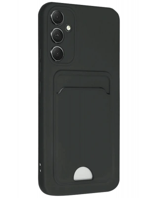 Newface Samsung Galaxy A16 5G Kılıf Kelvin Kartvizitli Silikon - Siyah