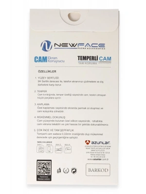 Newface Samsung Galaxy A17 5G 3D Antistatik Cam Ekran Koruyucu - Siyah