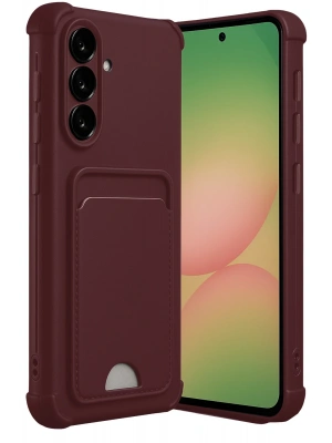 Newface Samsung Galaxy A17 5G Kelvin Kartvizitli Silikon - Bordo