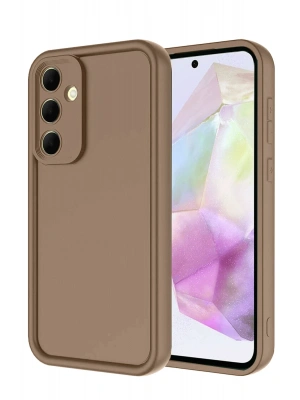 Newface Samsung Galaxy A17 5G Viera Silikon - Kahverengi