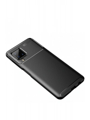 Newface Samsung Galaxy A22 Kılıf Auto Focus Karbon Kapak - Siyah