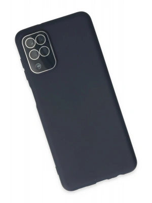 Newface Samsung Galaxy A22 Kılıf Lansman Glass Kapak - Lacivert