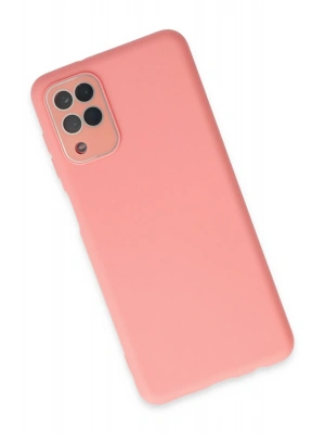 Newface Samsung Galaxy A22 Kılıf Lansman Glass Kapak - Pembe