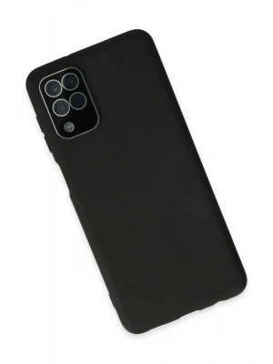 Newface Samsung Galaxy A22 Kılıf Lansman Glass Kapak - Siyah