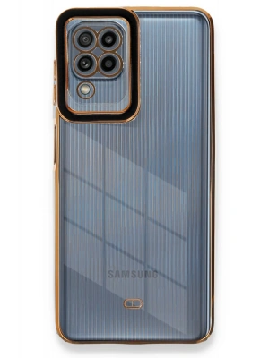 Newface Samsung Galaxy A22 Kılıf Liva Lens Silikon - Siyah