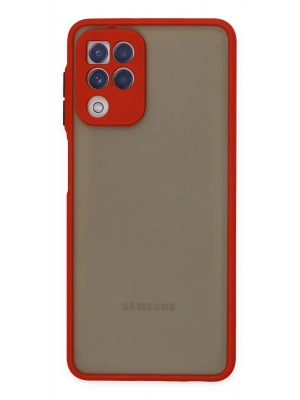 Newface Samsung Galaxy A22 Kılıf Montreal Silikon Kapak - Kırmızı