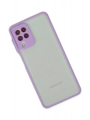 Newface Samsung Galaxy A22 Kılıf Montreal Silikon Kapak - Mor