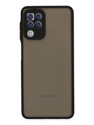 Newface Samsung Galaxy A22 Kılıf Montreal Silikon Kapak - Siyah