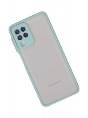 Newface Samsung Galaxy A22 Kılıf Montreal Silikon Kapak - Turkuaz