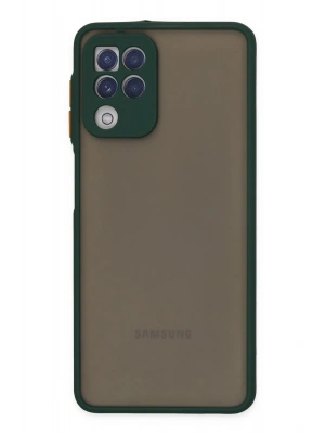 Newface Samsung Galaxy A22 Kılıf Montreal Silikon Kapak - Yeşil