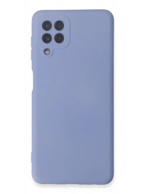 Newface Samsung Galaxy A22 Kılıf Nano içi Kadife Silikon - Lila