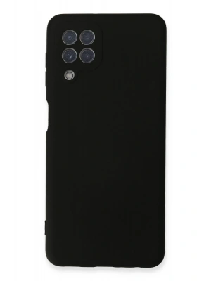 Newface Samsung Galaxy A22 Kılıf Nano içi Kadife Silikon - Siyah