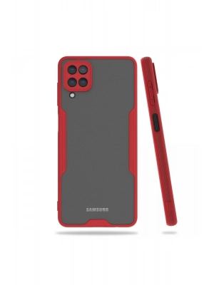 Newface Samsung Galaxy A22 Kılıf Platin Silikon - Kırmızı
