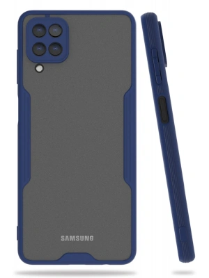 Newface Samsung Galaxy A22 Kılıf Platin Silikon - Lacivert