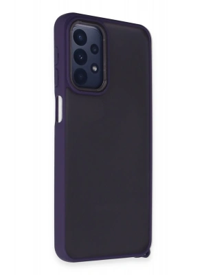 Newface Samsung Galaxy A23 4G Kılıf Elegant Kapak - Derin Mor