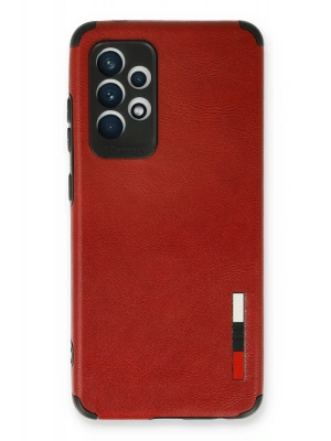 Newface Samsung Galaxy A23 4G Kılıf Loop Deri Silikon - Kırmızı