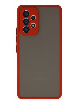 Newface Samsung Galaxy A23 4G Kılıf Montreal Silikon Kapak - Kırmızı