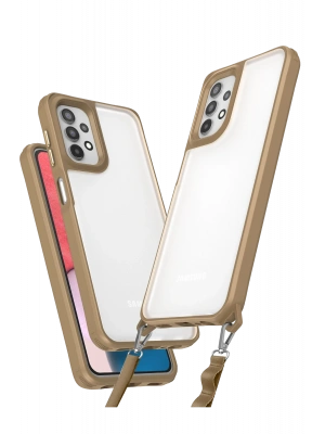 Newface Samsung Galaxy A23 4G Kılıf Penta Silikon Kılıf - Çöl Titanyum