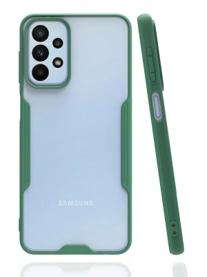 Newface Samsung Galaxy A23 4G Kılıf Platin Silikon - Yeşil