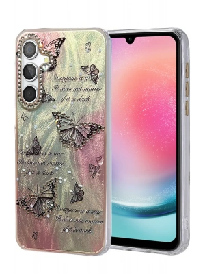 Newface Samsung Galaxy A24 4G Kılıf Blade Aynalı Desenli Kapak - Desen 6