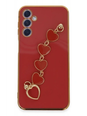 Newface Samsung Galaxy A24 4G Kılıf Esila Silikon - Kırmızı