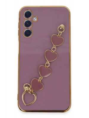 Newface Samsung Galaxy A24 4G Kılıf Esila Silikon - Mor