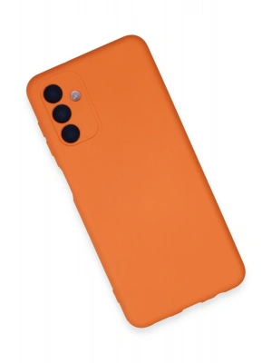 Newface Samsung Galaxy A24 4G Kılıf Nano içi Kadife Silikon - Turuncu